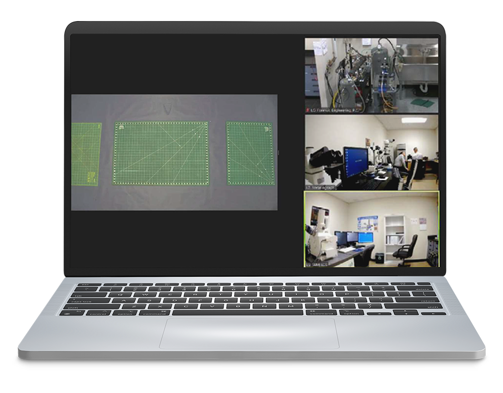 A laptop showing a Virtual Examination conducted by LGI Forensic Engineering.